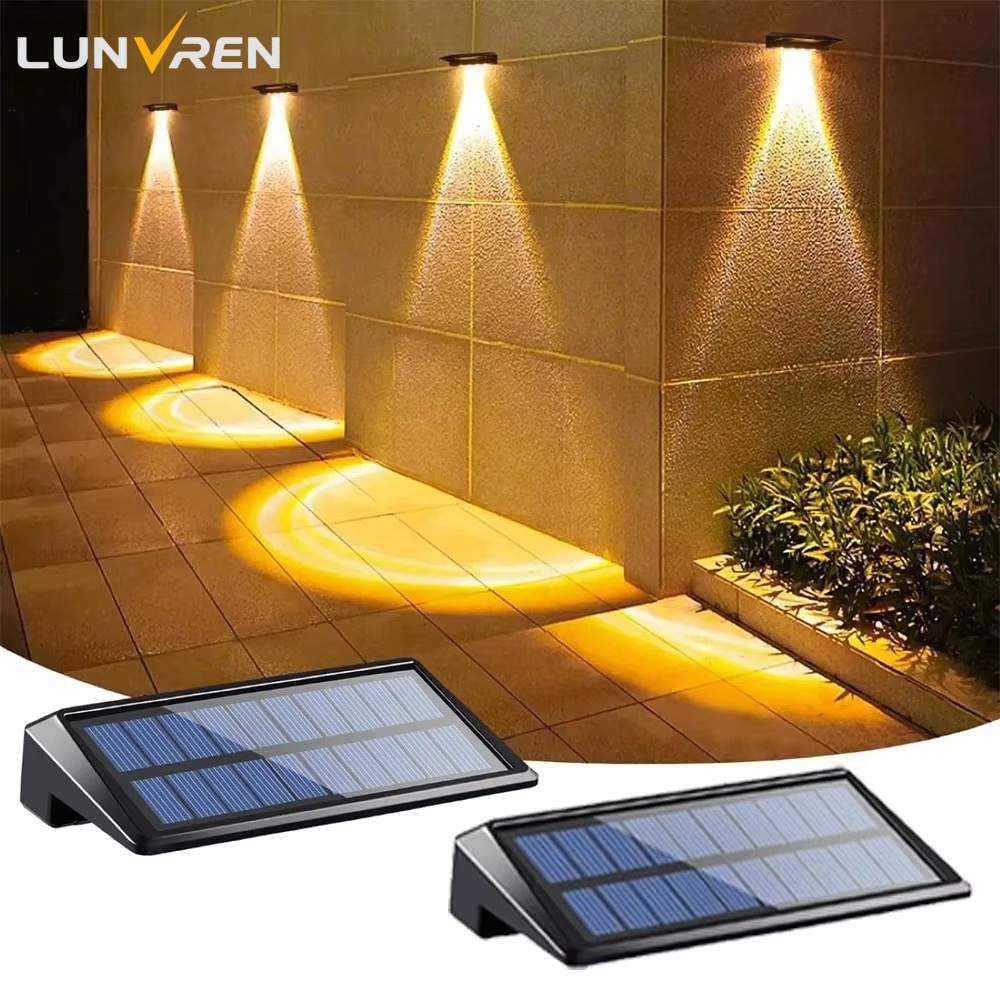Outdoor Power Post - 2 Pack Solar Wall Lights 4