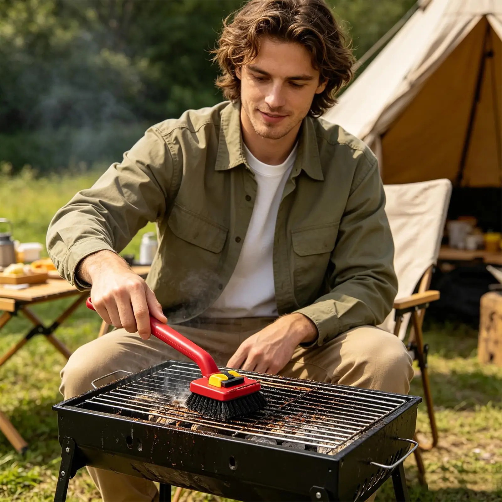 Long Handle Electric Grill Bru - Outdoor Power Brush recension och pris