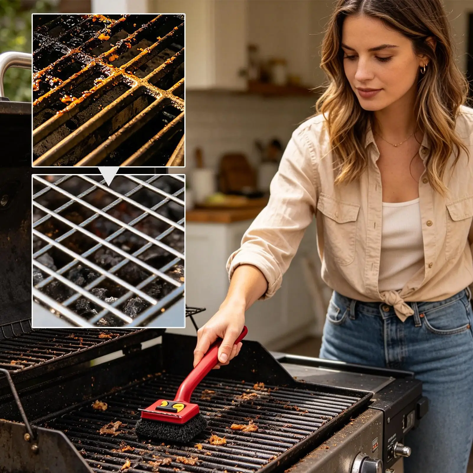 Long Handle Electric Grill Bru - Outdoor Power Brush recension och pris