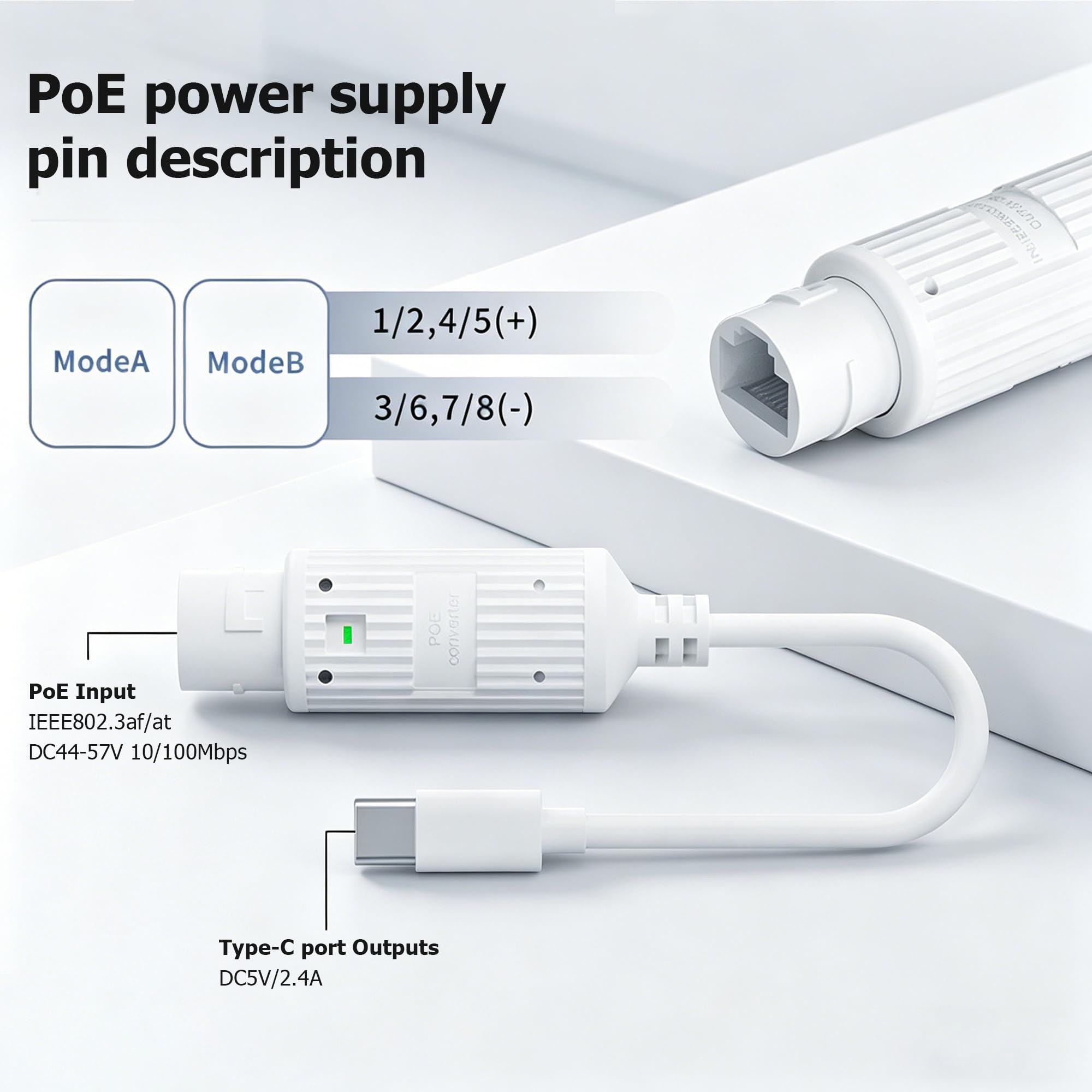 POE to USB-C Power Converter R - Outdoor Usb Power Adapter recension och pris