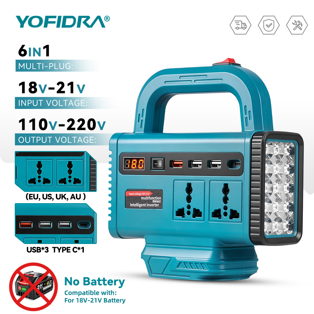 YOFIDRA 220V Portable Power In - Outdoor Usb Power Adapter recension och pris
