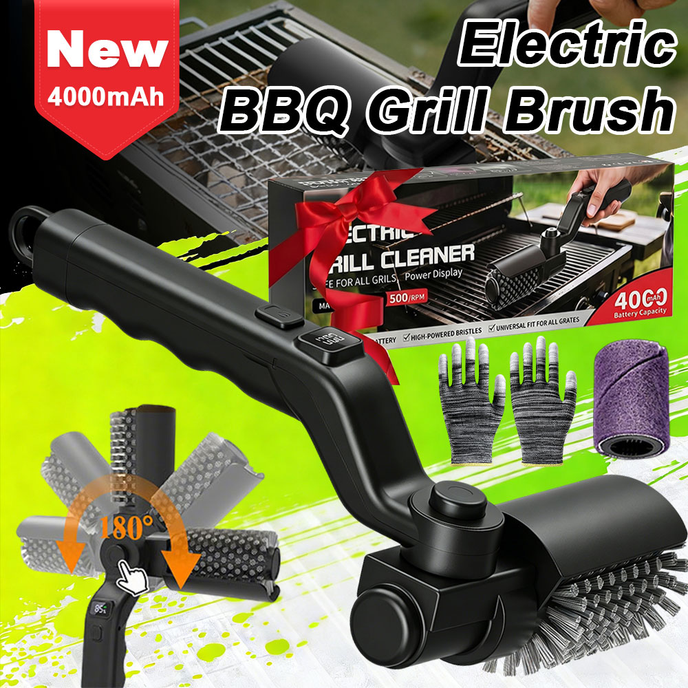Electric Grill Brush Cleaning  - Outdoor Power Brush recension och pris